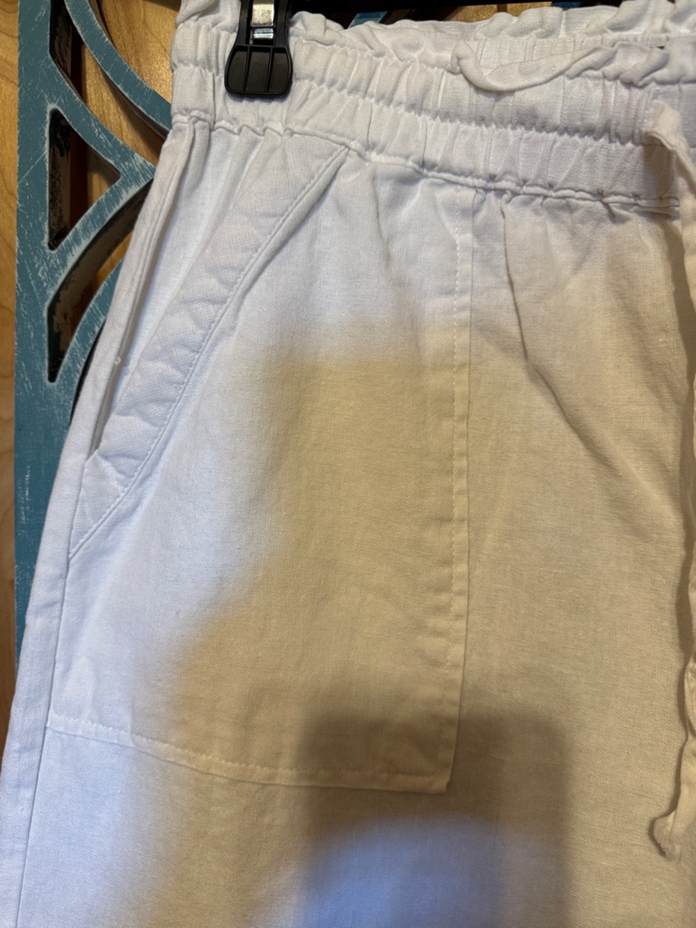 Gloria Vanderbilt white/pearl Cropped Drawstring Pants - Picture 2 of 7